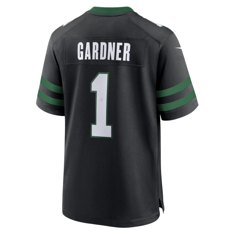 Ahmad Sauce Gardner New York Jets Alternate Game Jersey - Legacy Black - Image 3