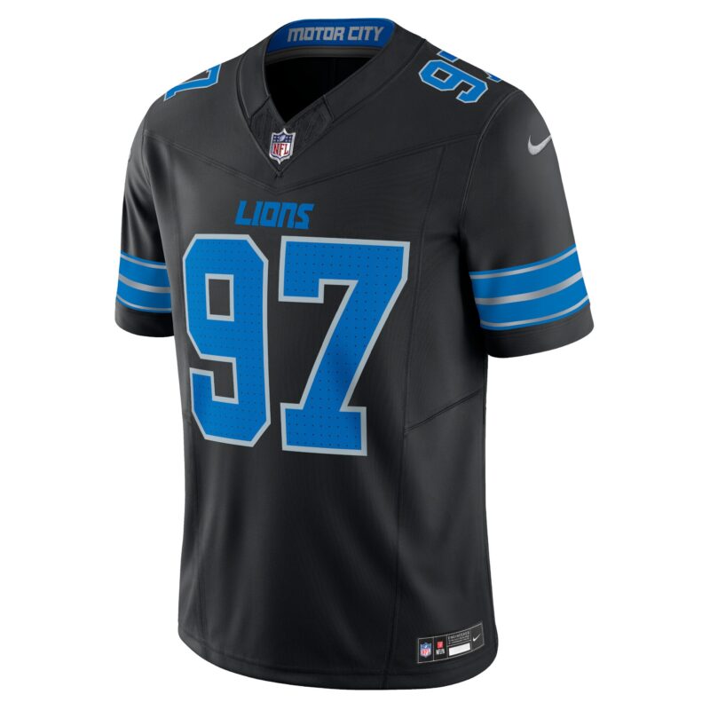 Aidan Hutchinson Detroit Lions 2nd Alternate Vapor F.U.S.E. Limited Jersey - Black - Image 2