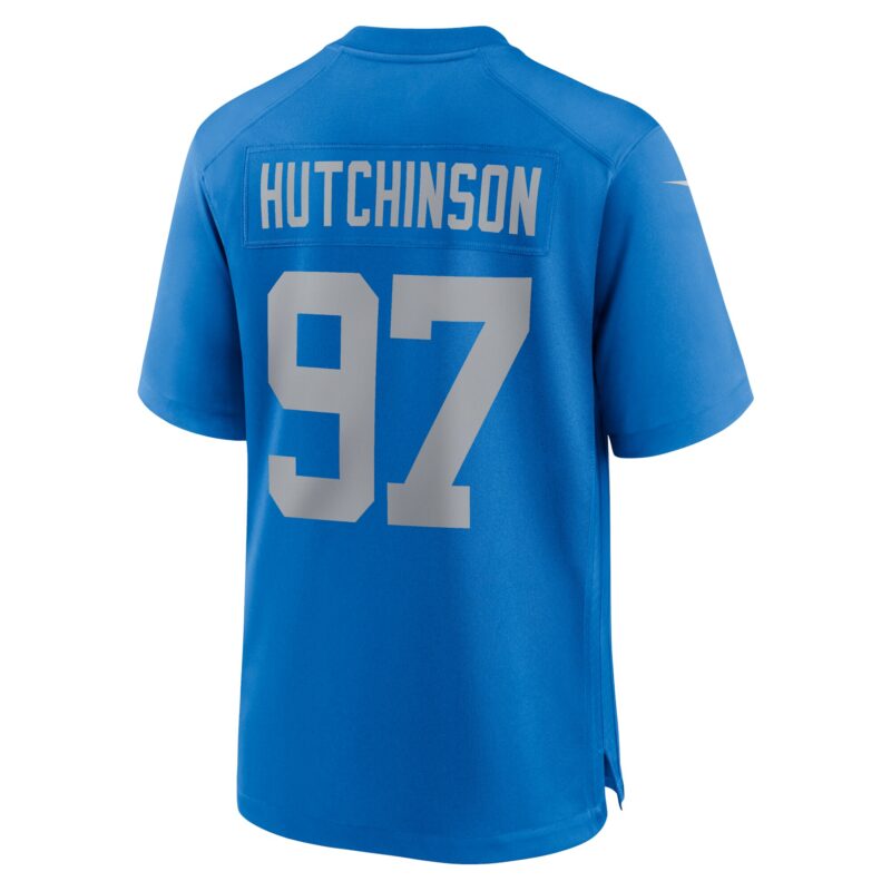 Aidan Hutchinson Detroit Lions Alternate Game Jersey - Blue - Image 3