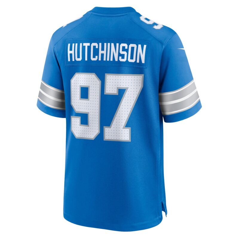 Aidan Hutchinson Detroit Lions Game Jersey - Blue - Image 3