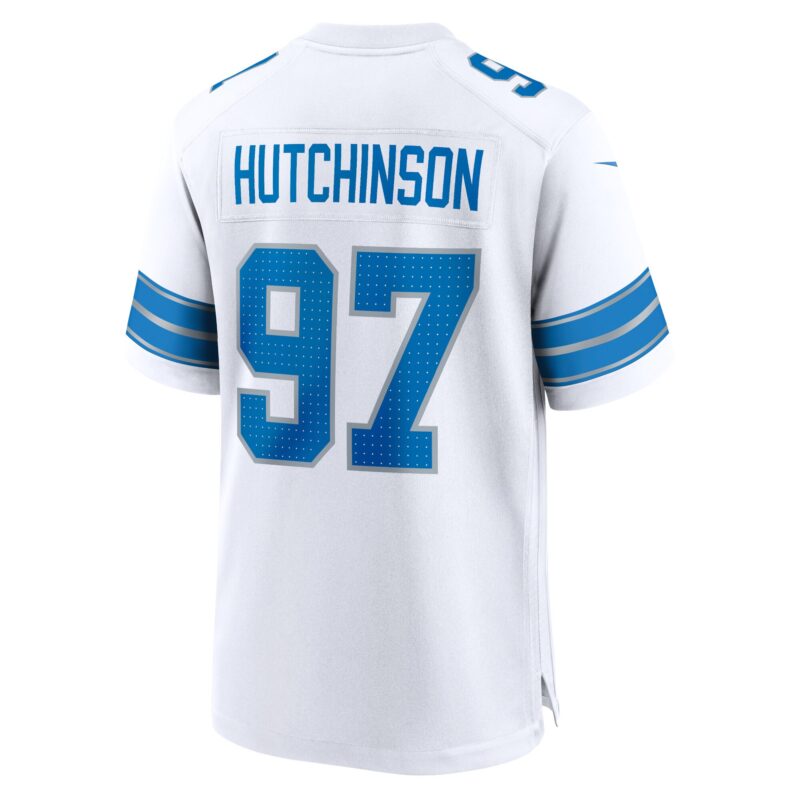 Aidan Hutchinson Detroit Lions Game Jersey - White - Image 3