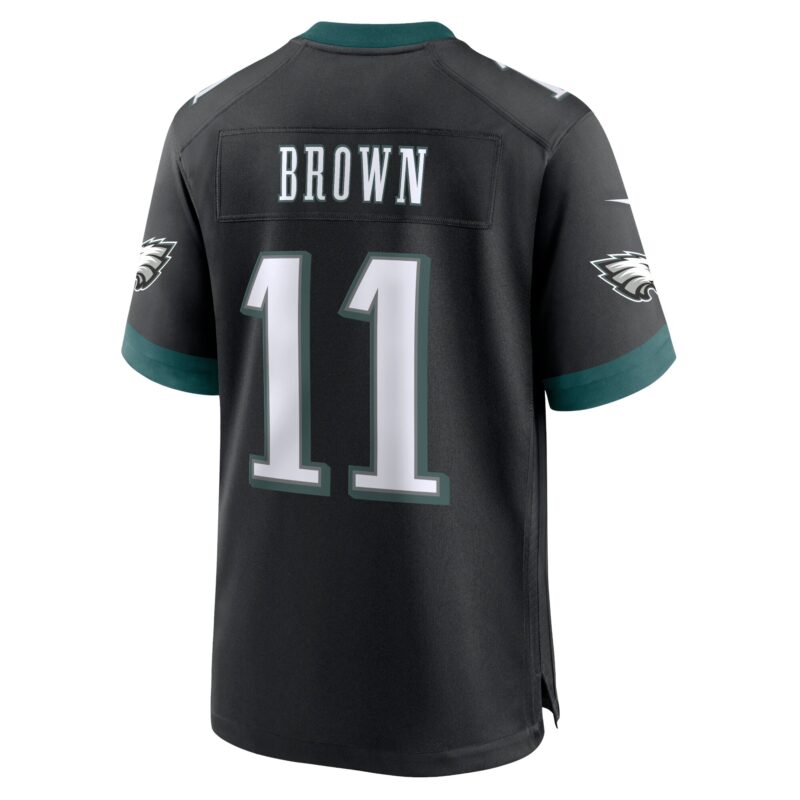 A.J. Brown Philadelphia Eagles Alternate Game Jersey - Black - Image 3