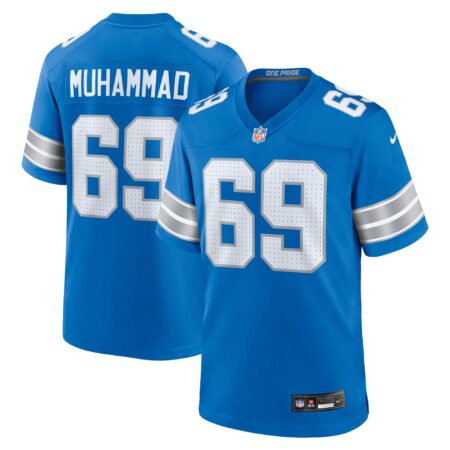 Al-Quadin Muhammad Detroit Lions Team Game Jersey - Blue