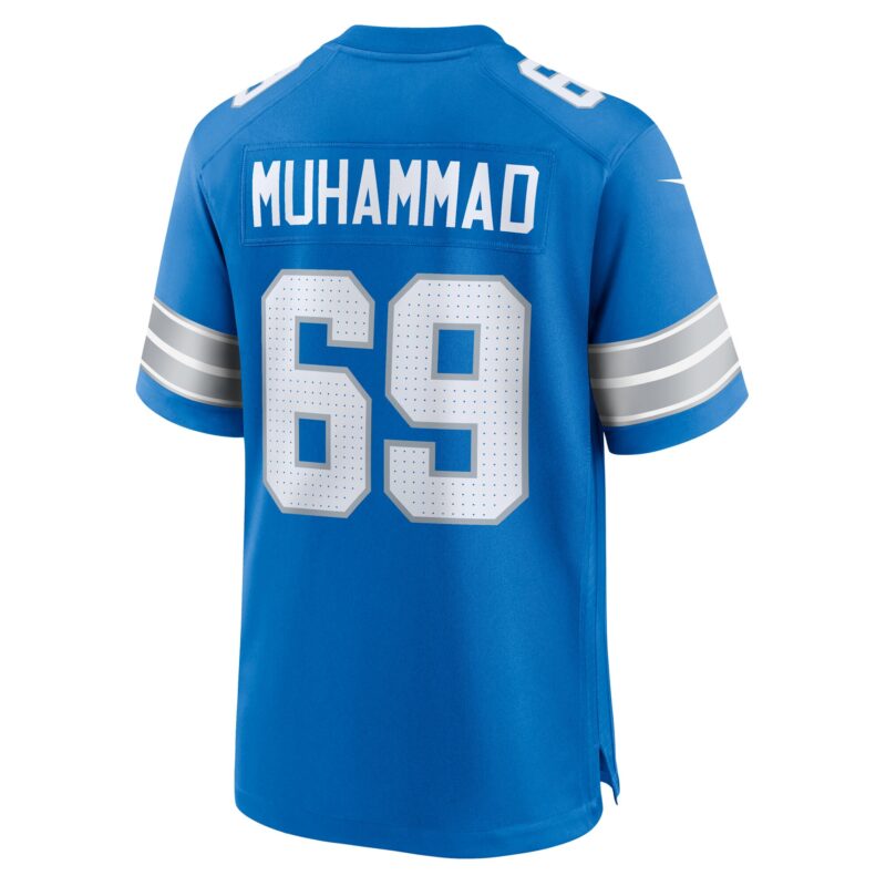 Al-Quadin Muhammad Detroit Lions Team Game Jersey - Blue - Image 3