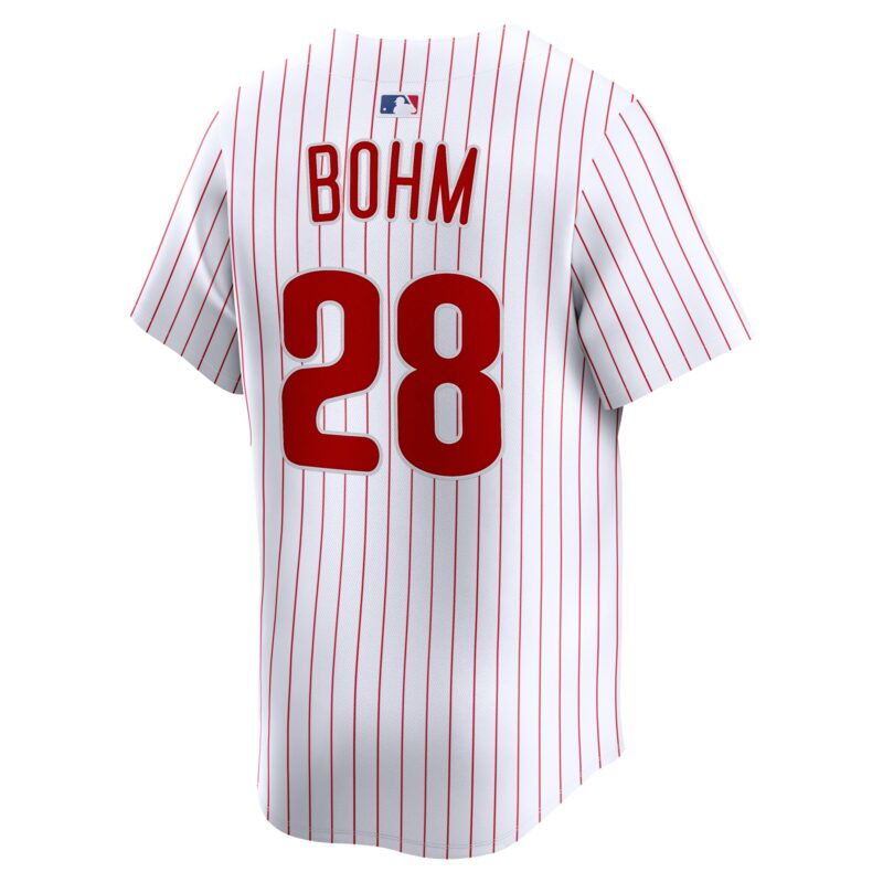 Alec Bohm Philadelphia Phillies Alternate Limited Player Jersey - White - Image 3