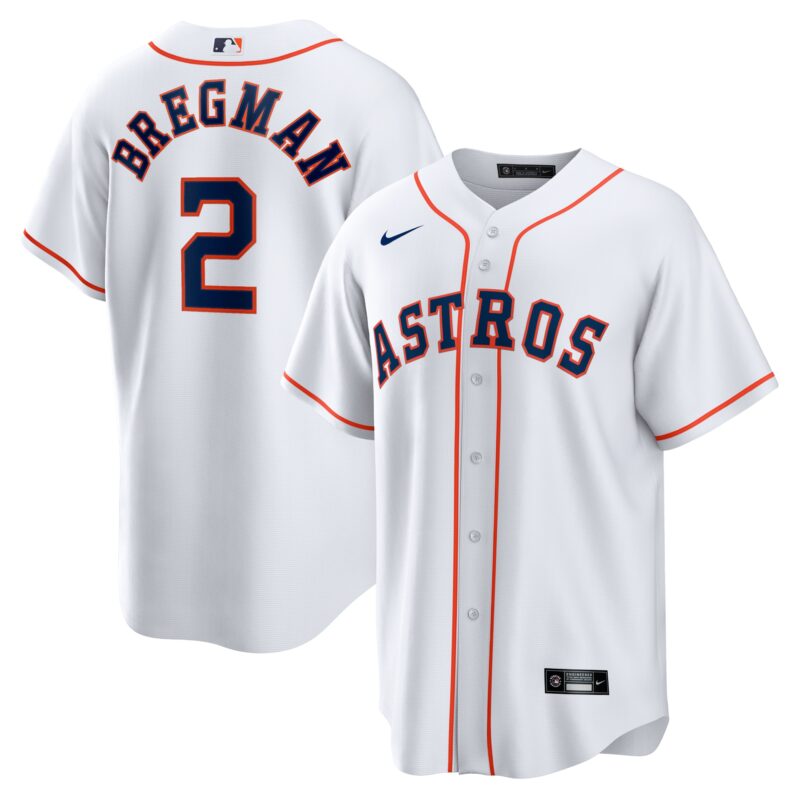 Alex Bregman Houston Astros Home Player Name Jersey - White