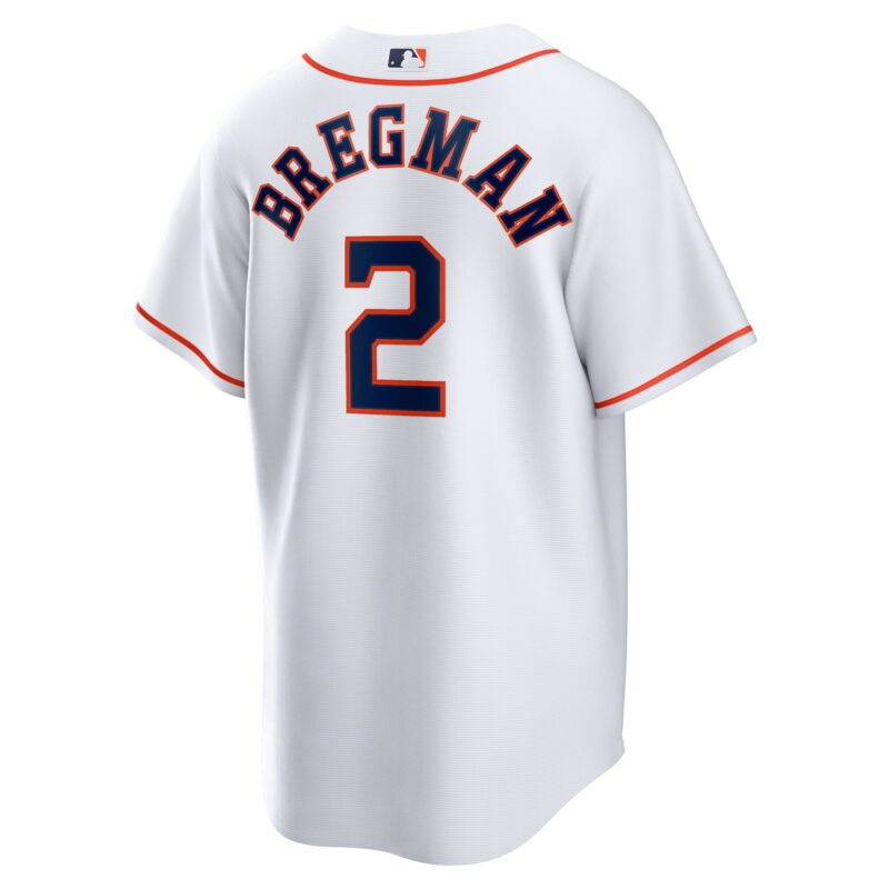 Alex Bregman Houston Astros Home Player Name Jersey - White - Image 3