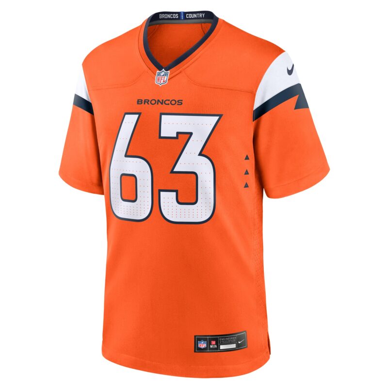 Alex Palczewski Denver Broncos Team Game Jersey - Orange - Image 2