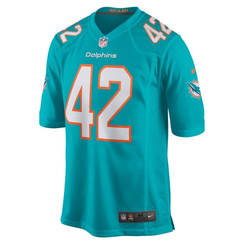 Alexander Johnson Miami Dolphins Game Jersey - Aqua - Image 2
