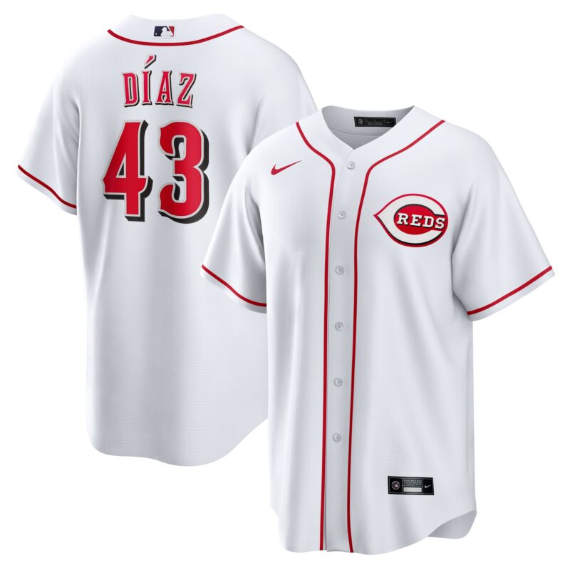 Alexis Diaz Cincinnati Reds Home Jersey - White