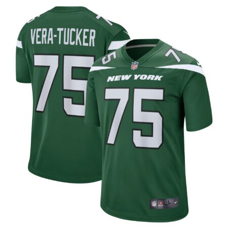 Alijah Vera-Tucker New York Jets Game Player Jersey - Gotham Green