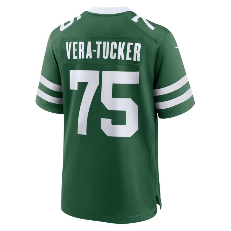 Alijah Vera-Tucker New York Jets Team Game Jersey - Legacy Green - Image 3