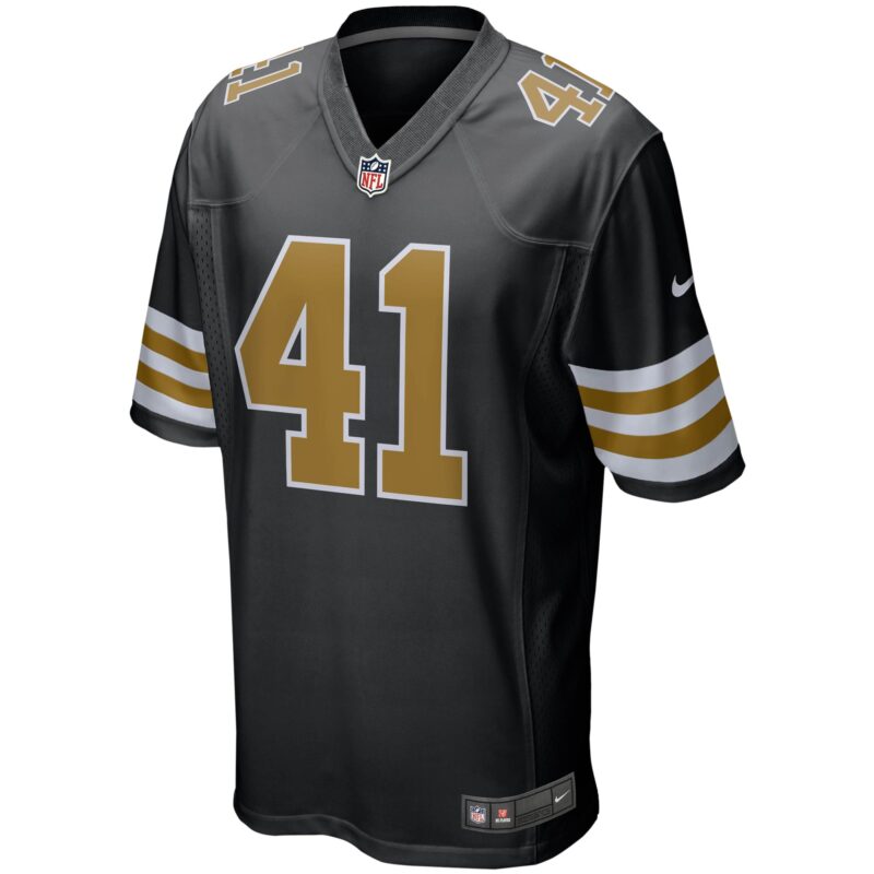 Alvin Kamara New Orleans Saints Alternate Game Jersey - Black - Image 2