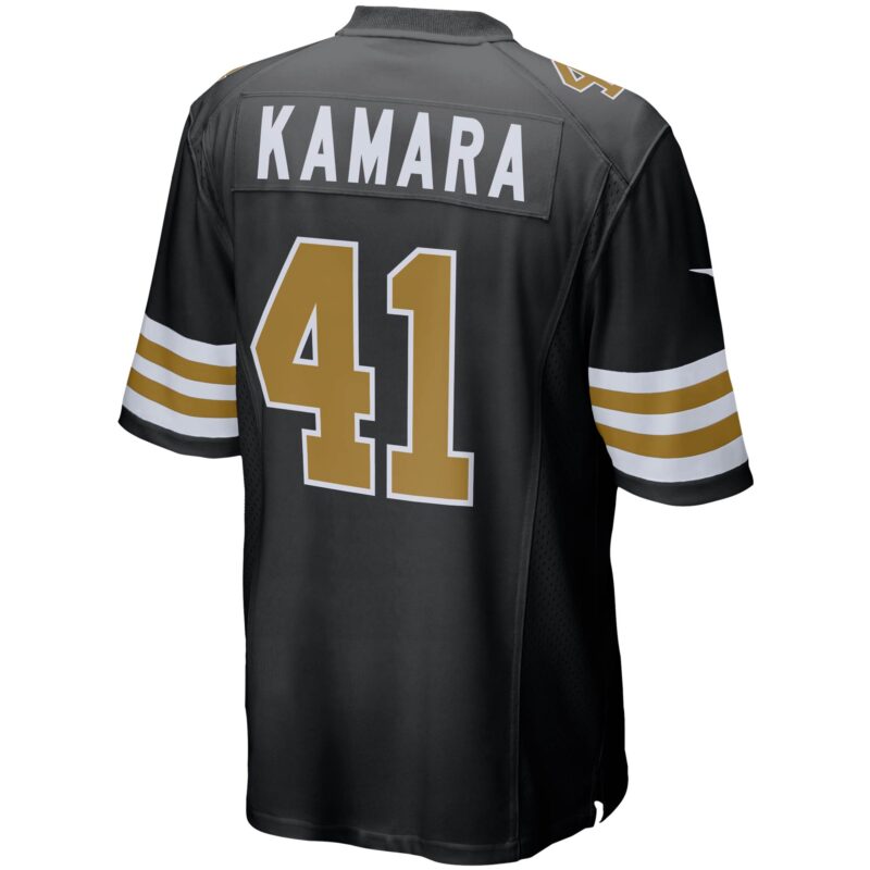 Alvin Kamara New Orleans Saints Alternate Game Jersey - Black - Image 3