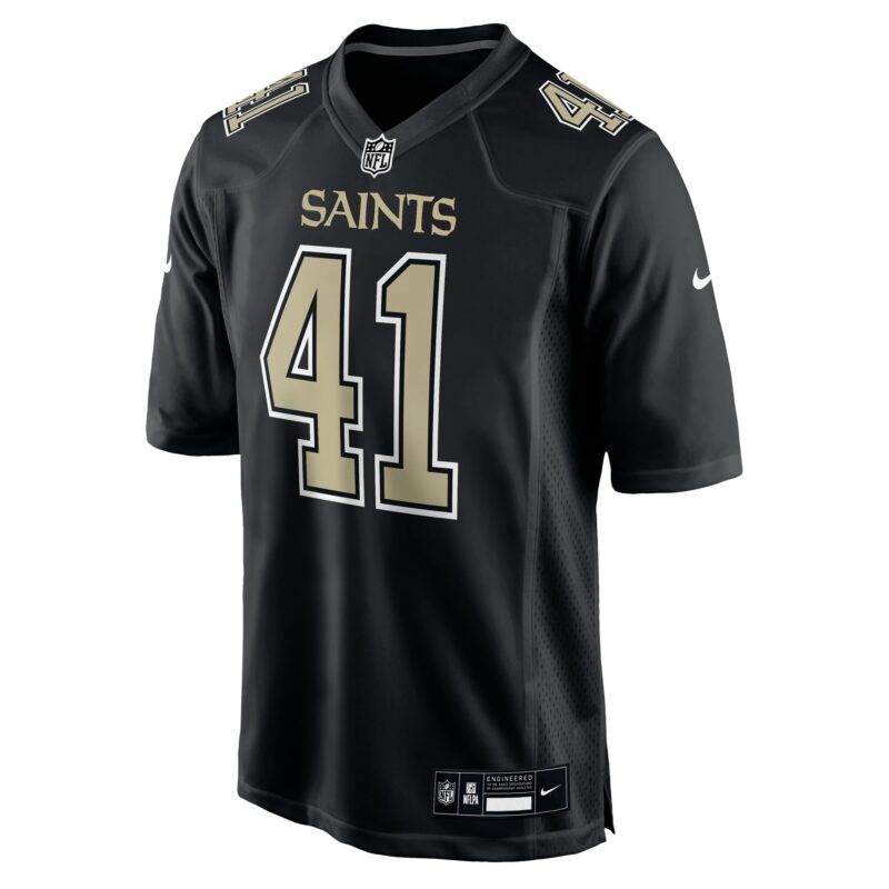 Alvin Kamara New Orleans Saints Fashion Game Jersey - Carbon Black - Image 2