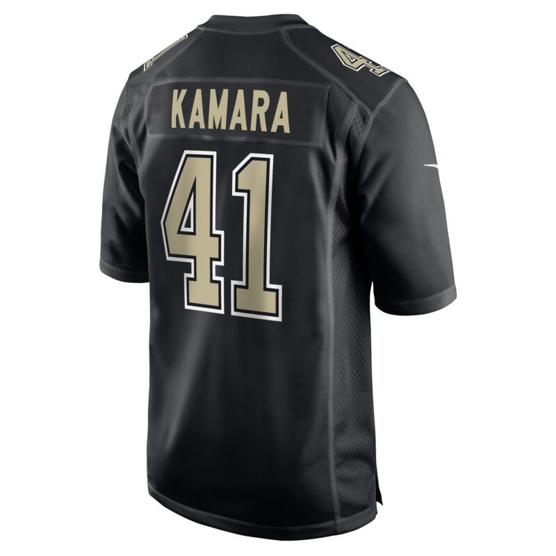 Alvin Kamara New Orleans Saints Fashion Game Jersey - Carbon Black - Image 3