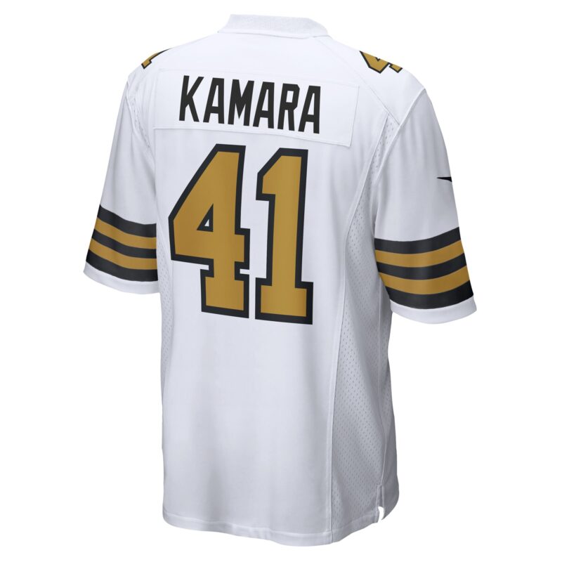 Alvin Kamara New Orleans Saints Alternate Game Jersey - White - Image 3