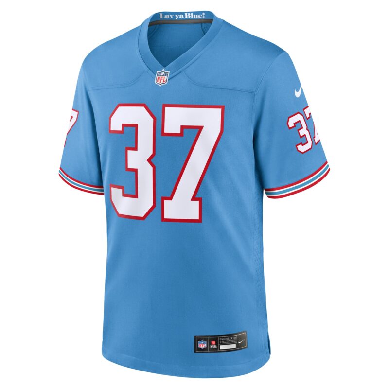 Amani Hooker Tennessee Titans Oilers Throwback Player Game Jersey - Light Blue - Image 2
