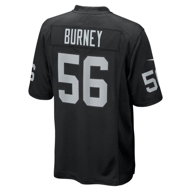 Amari Burney Las Vegas Raiders Team Game Jersey - Black - Image 3