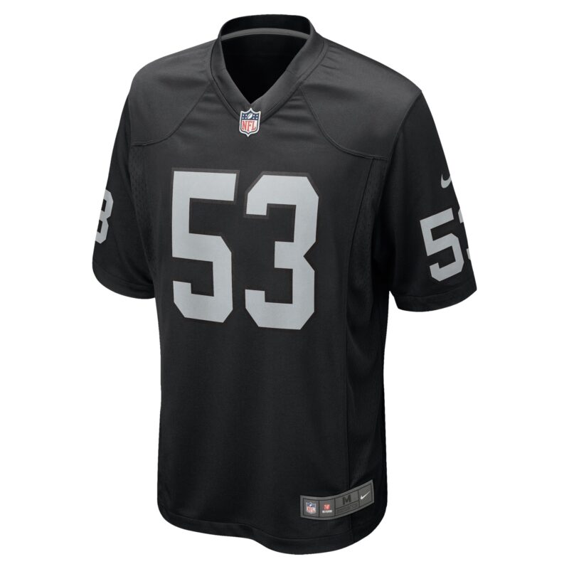 Amari Gainer Las Vegas Raiders Team Game Jersey - Black - Image 2