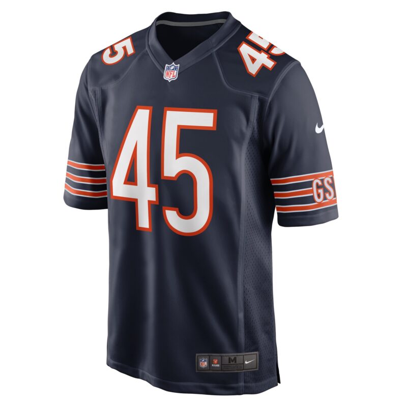 Amen Ogbongbemiga Chicago Bears Game Jersey - Navy - Image 2