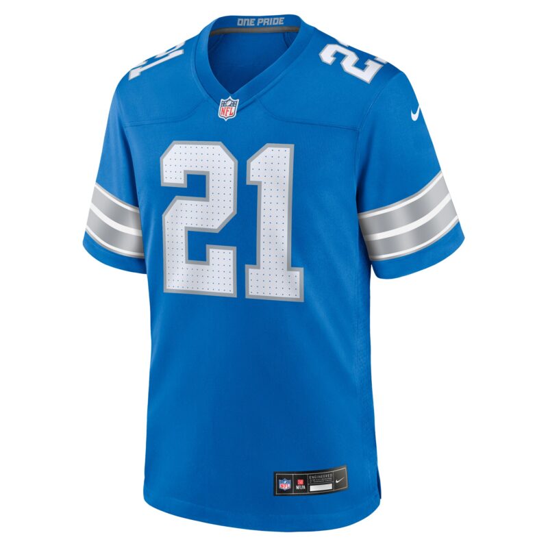 Amik Robertson Detroit Lions Game Jersey - Blue - Image 2