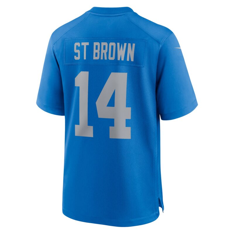 Amon-Ra St. Brown Detroit Lions Alternate Game Jersey - Blue - Image 3