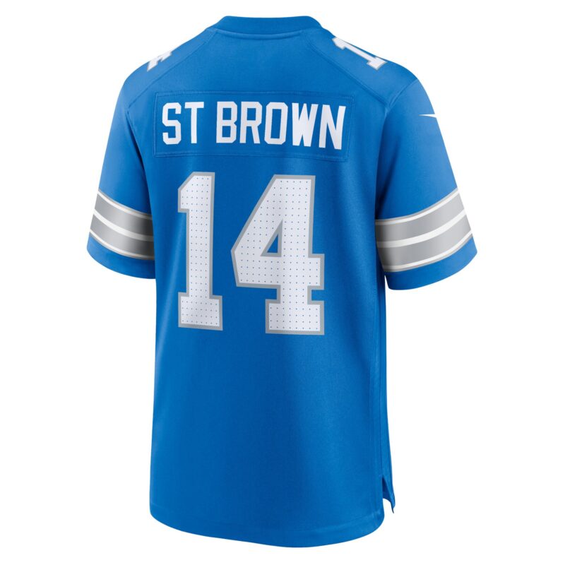 Amon-Ra St. Brown Detroit Lions Game Jersey - Blue - Image 3