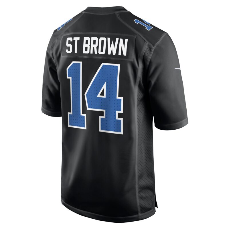 Amon-Ra St. Brown Detroit Lions Carbon Fashion Jersey - Carbon Black - Image 3