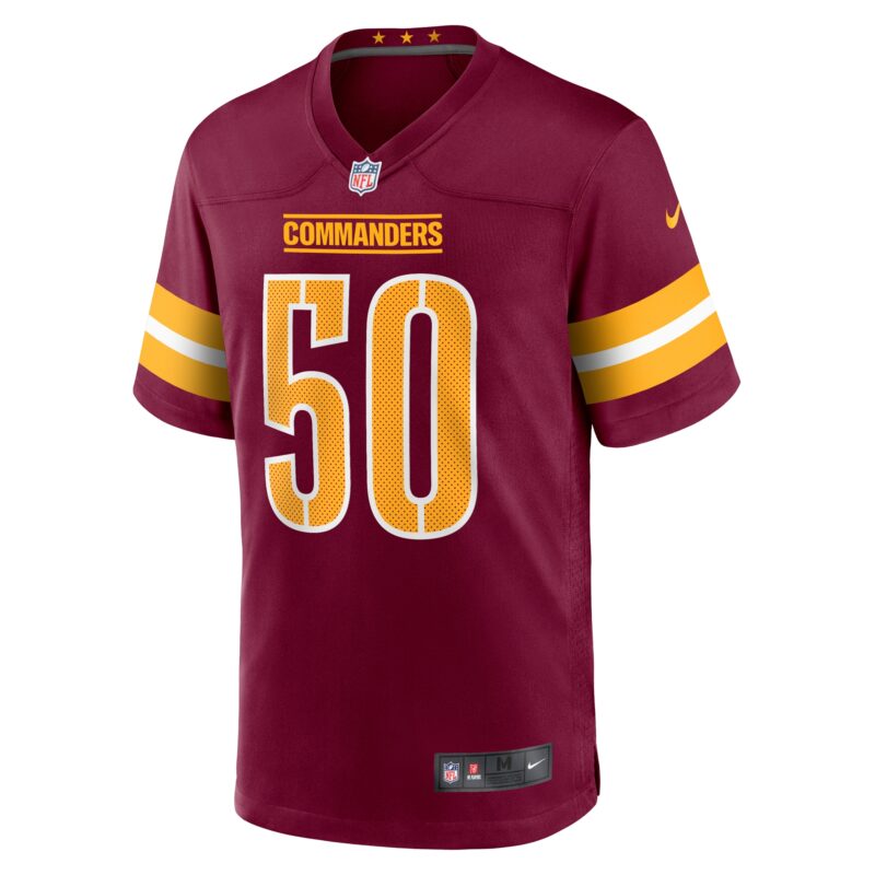 Andre Jones Jr. Washington Commanders Team Game Jersey - Burgundy - Image 2