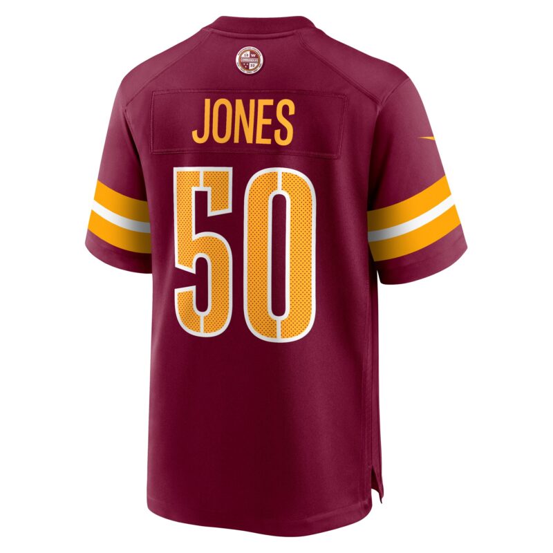 Andre Jones Jr. Washington Commanders Team Game Jersey - Burgundy - Image 3