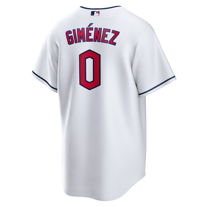 Andrés Giménez Cleveland Guardians Home Player Jersey - White - Image 3