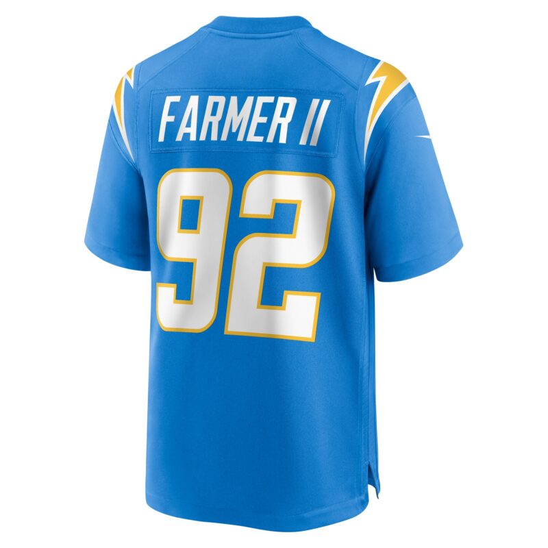 Andrew Farmer Los Angeles Chargers Team Game Jersey - Powder Blue - Image 3