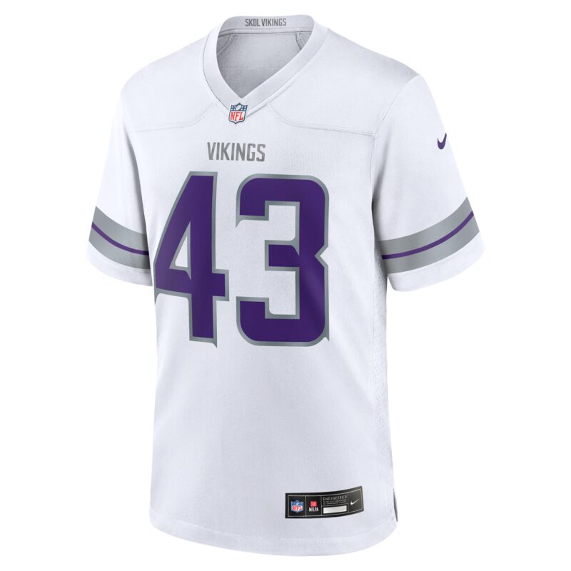 Andrew Van Ginkel Minnesota Vikings Alternate Game Jersey - White - Image 2