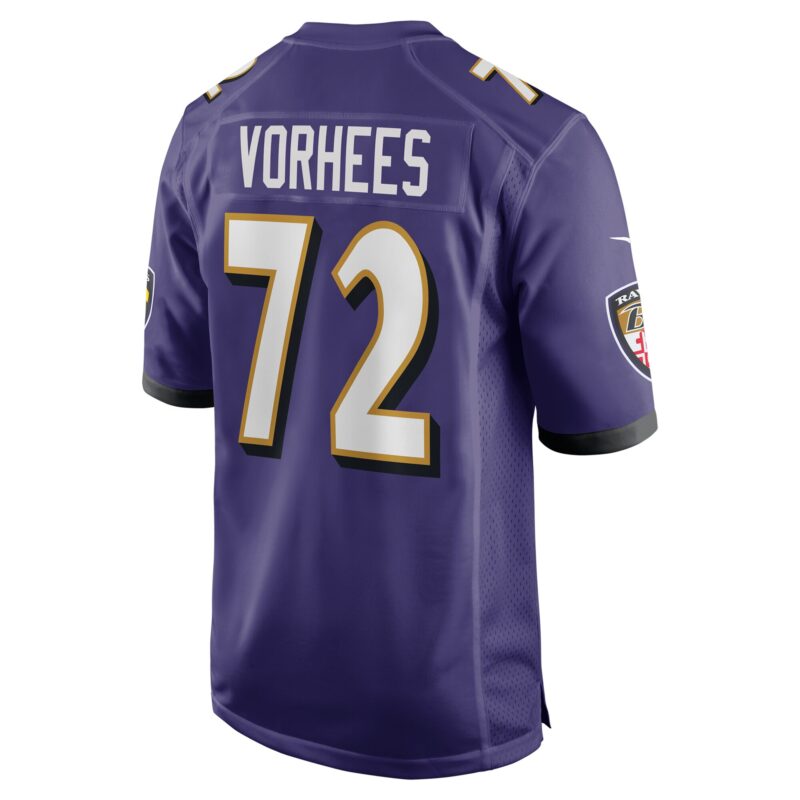 Andrew Vorhees Baltimore Ravens Team Game Jersey - Purple - Image 3