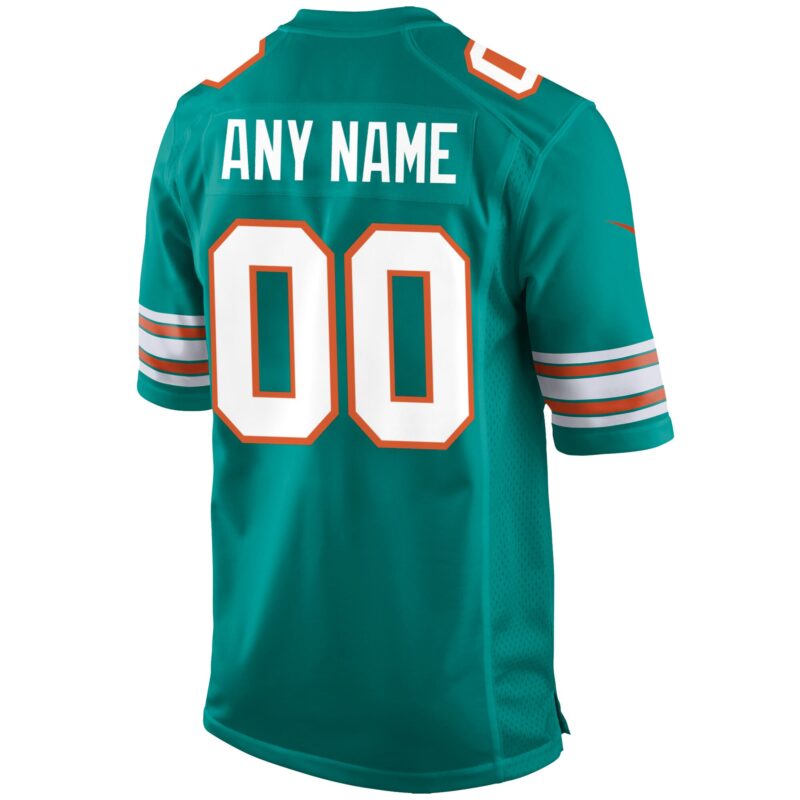 Miami Dolphins Alternate Custom Game Jersey - Aqua - Image 3