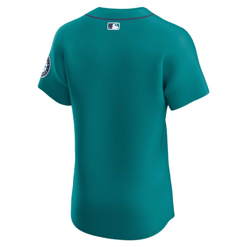 Seattle Mariners Alternate Vapor Premier Elite Patch Jersey - Aqua - Image 3