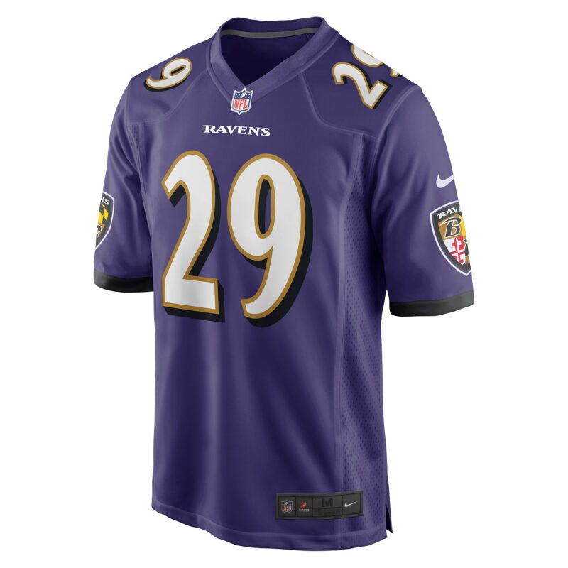 Ar'Darius Washington Baltimore Ravens Player Game Jersey - Purple - Image 2