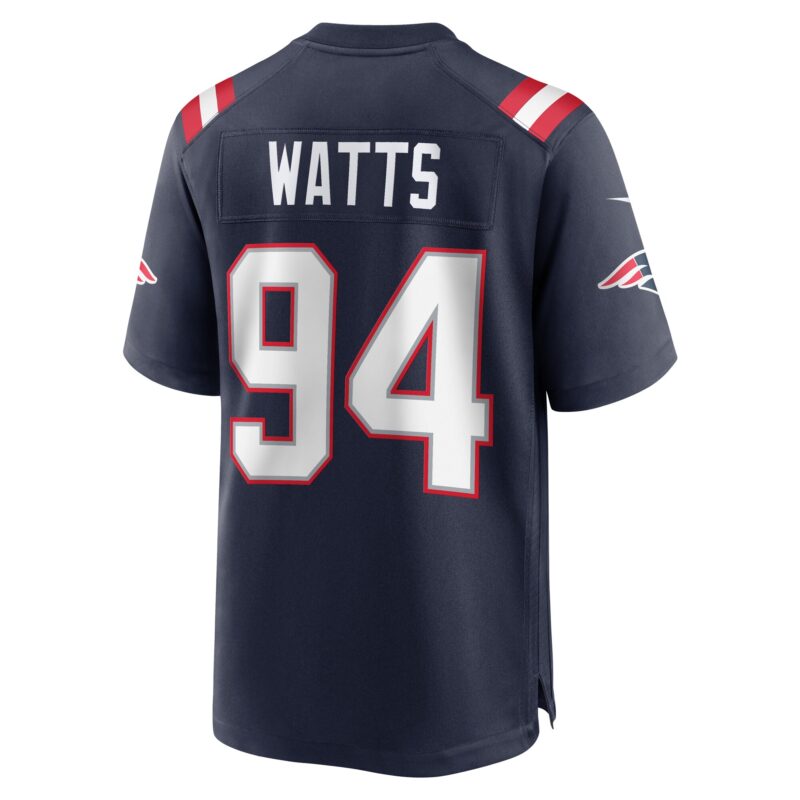 Armon Watts New England Patriots Game Jersey - Navy - Image 3