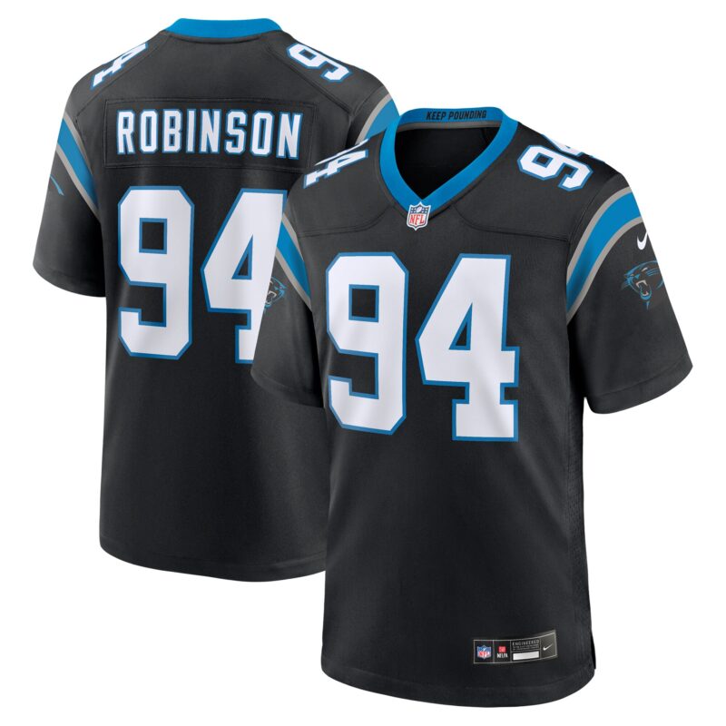 A'Shawn Robinson Carolina Panthers Game Jersey - Black