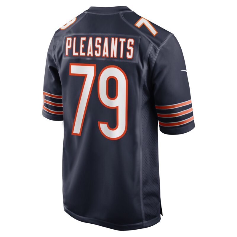 Austen Pleasants Chicago Bears Game Jersey - Navy - Image 3