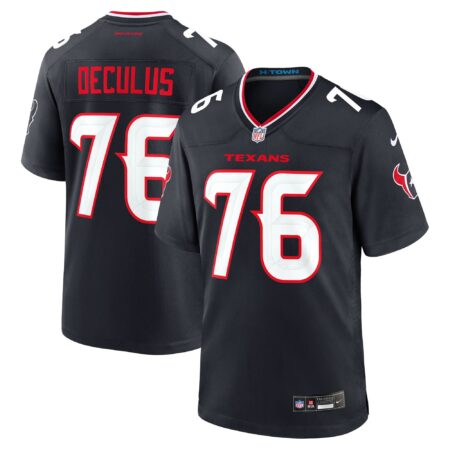 Austin Deculus Houston Texans Team Game Jersey - Navy