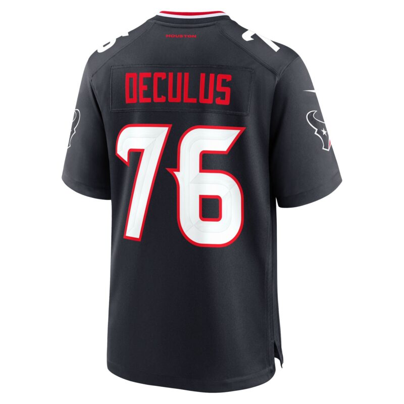 Austin Deculus Houston Texans Team Game Jersey - Navy - Image 3