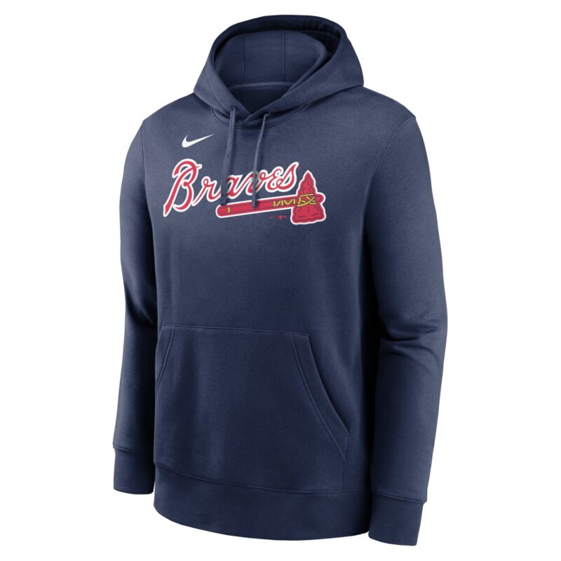 Austin Riley Atlanta Braves Player Name & Number Club Pullover Hoodie - Navy - Image 2