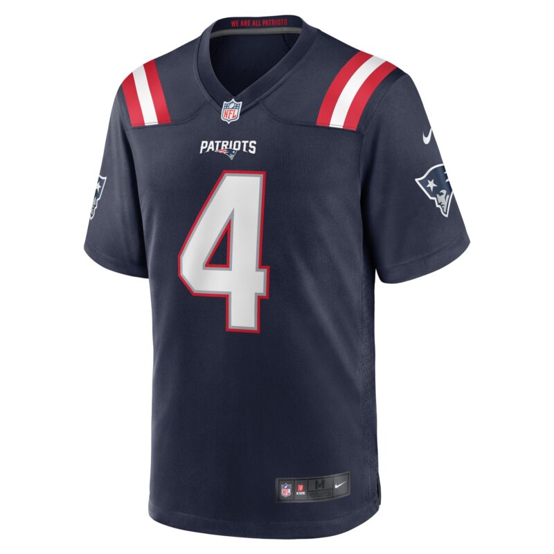 Bailey Zappe New England Patriots Game Player Jersey - Navy - Image 2