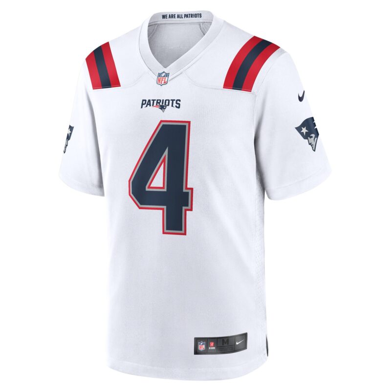 Bailey Zappe New England Patriots Game Player Jersey - White - Image 2