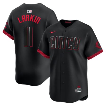Barry Larkin Cincinnati Reds City Connect Limited Jersey - Black
