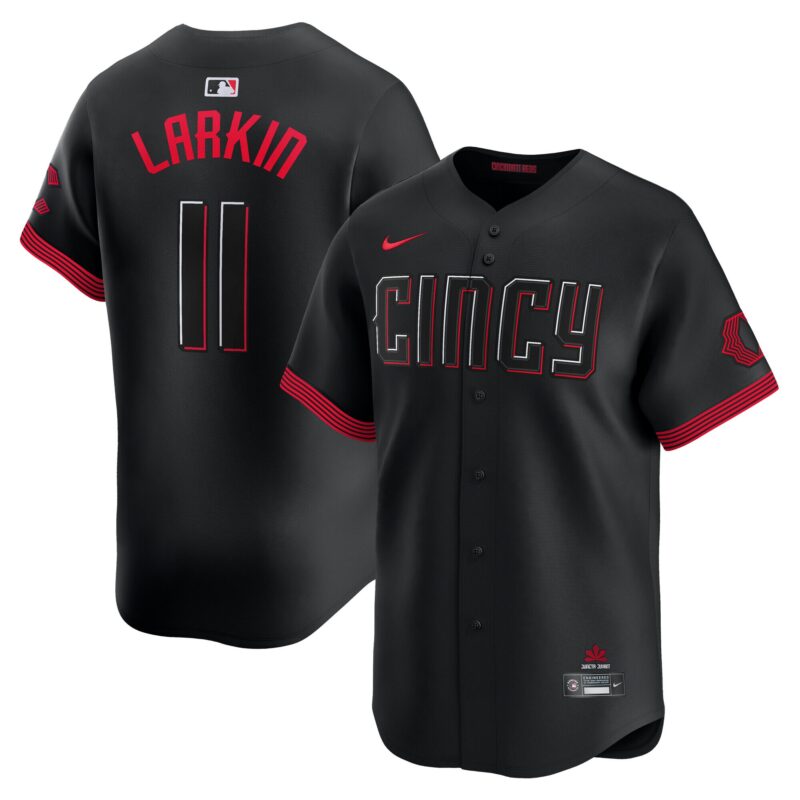 Barry Larkin Cincinnati Reds City Connect Limited Jersey - Black