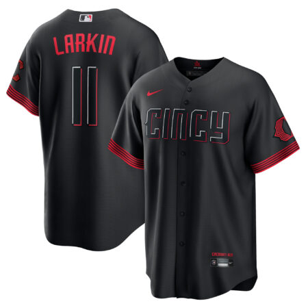 Barry Larkin Cincinnati Reds City Connect Player Jersey - Black