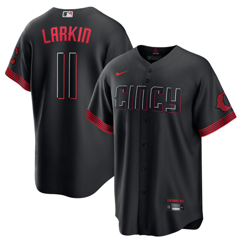 Barry Larkin Cincinnati Reds City Connect Player Jersey - Black